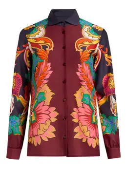 ETRO: Рубашка с растительным принтом 