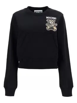 Moschino: Чёрный свитшот  Teddy Bear