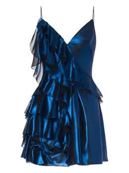 Alberta Ferretti: Атласное платье 