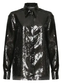 Alberta Ferretti: Чёрная рубашка 