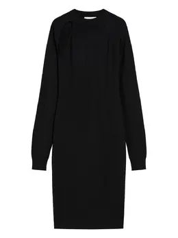 Sportmax: Чёрное платье 