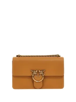PINKO: Коричневая сумка через плечо  Love