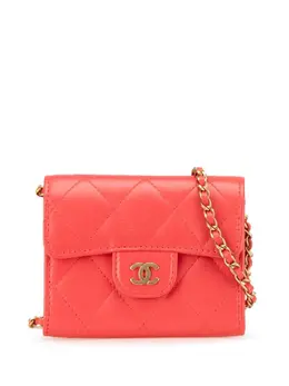 CHANEL Pre-Owned: Красный картхолдер 