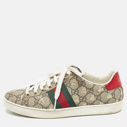 Gucci: Бежевые кроссовки  GG Supreme