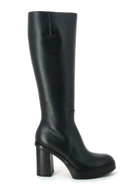 Santoni: Чёрные ботинки 