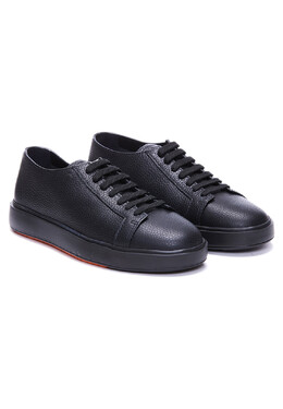 Santoni: Чёрные кеды 