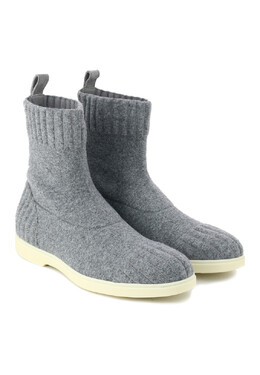 Santoni: Серые ботинки 