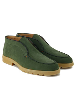 Santoni: Зелёные ботинки 
