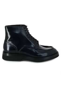 Santoni: Чёрные ботинки 