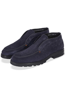 Santoni: Тёмные ботинки 