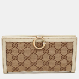 Gucci: Белый кошелёк  GG