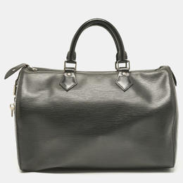 Louis Vuitton: Чёрная сумка  Speedy 30