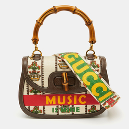 Gucci: Многоцветная сумка на руку  Bamboo