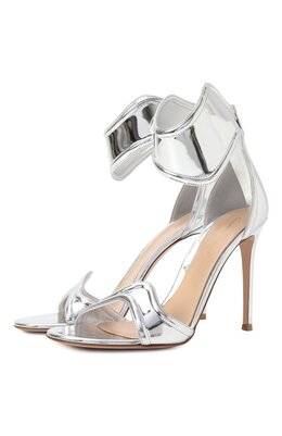 Gianvito Rossi: Серебристые босоножки 