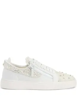 Giuseppe Zanotti: Белые кроссовки  Frankie