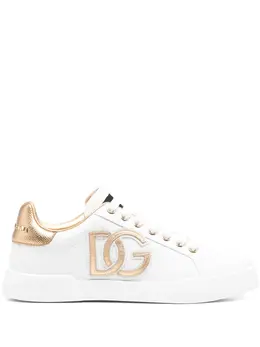 Dolce & Gabbana: Белые кроссовки  DG