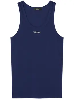 Versace: Синяя майка 