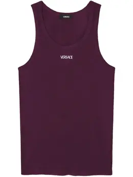 Versace: Бордовая майка 