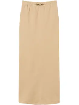 TWINSET: Бежевая юбка  Oval T