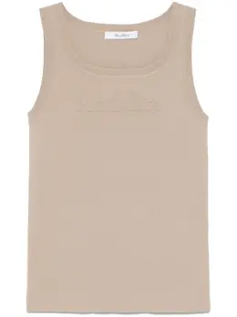 Max Mara: Бежевая майка 
