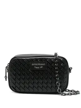 Emporio Armani: Чёрная сумка через плечо 