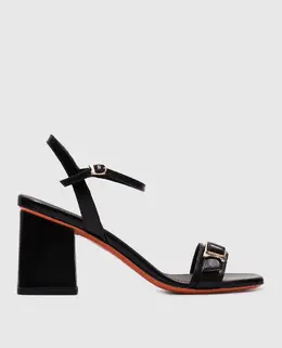 Santoni: Чорні босоніжки 