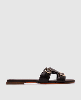 Santoni: Коричневі шльопанці 