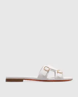 Santoni: Білі шльопанці 