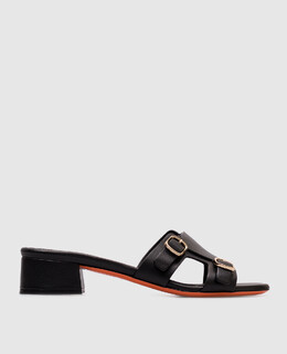 Santoni: Чорні сабо 
