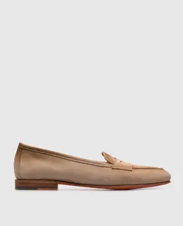 Santoni: Бежеві лофери 