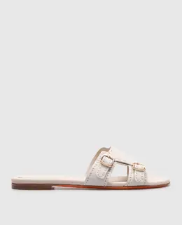 Santoni: Білі шльопанці 