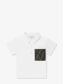 Fendi Kids: Белое поло 