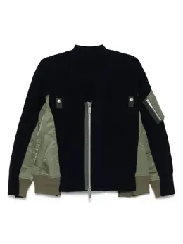 sacai: Синий кардиган 
