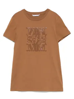 Max Mara: Коричневая футболка 