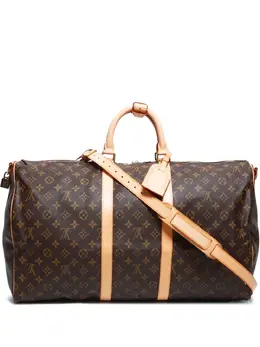 Louis Vuitton Pre-Owned: Коричневая спортивная сумка 
