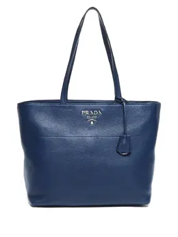 Prada Pre-Owned: Синяя сумка-шоппер 