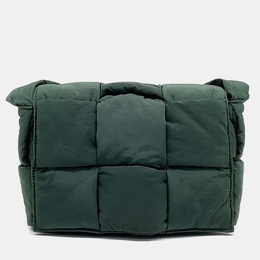 Bottega Veneta: Зелёная сумка  Padded Tech Cassette