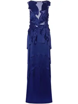 Alberta Ferretti: Атласное платье 