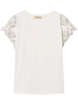TWINSET: Кружевная футболка 