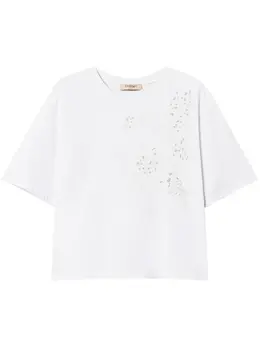 TWINSET: Белая футболка 
