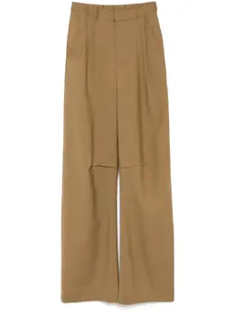 MM6 Maison Margiela: Бежевые брюки 