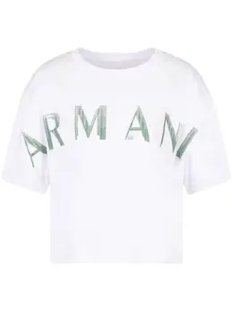Armani Exchange: Футболка с принтом 