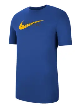 Nike: Голубая футболка  Swoosh