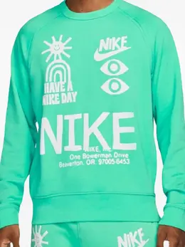 Nike: Зелёный свитшот  HBR