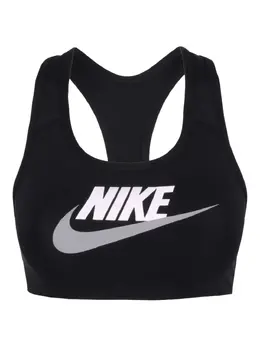 Nike: Чёрный бюстгальтер  Dri-FIT Swoosh