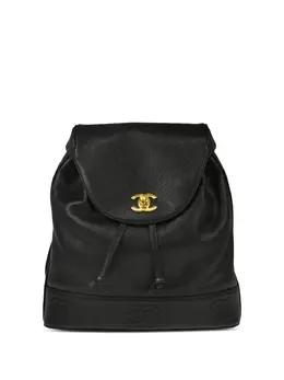 CHANEL Pre-Owned: Чёрный рюкзак 