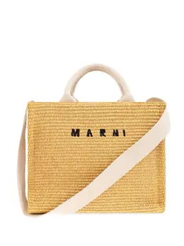 Marni: Бежевая сумка-шоппер 