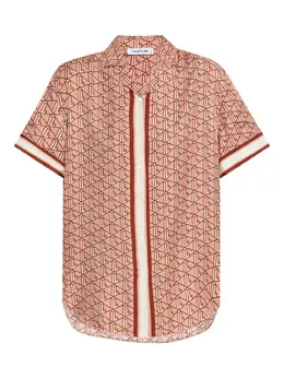 Lacoste: Розовая рубашка 