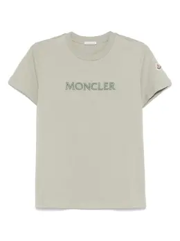 Moncler: Зелёная футболка 