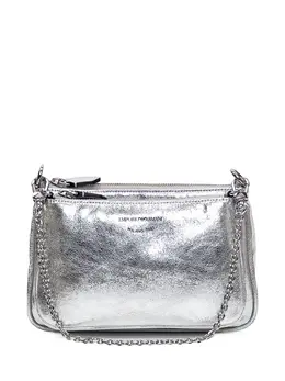Emporio Armani: Серебристая сумка 